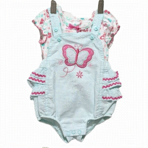 Nwt Baby Girl Set Romper And T-shirt Cotton Set @R